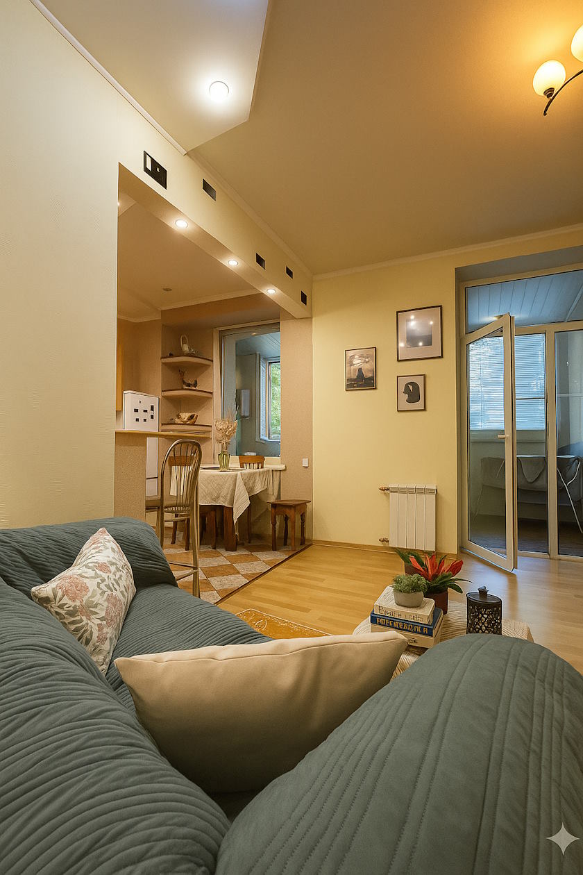 Просторная 2-ком. квартира с лоджией посуточно. Це... #11